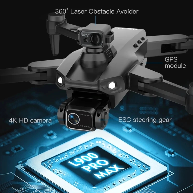 L900 Pro MAX GPS Drone 4K Prof - Rc Helicopter Case 评论和价格