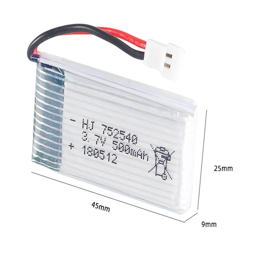 H31 Battery 3.7V 500mAh 752540 - Rc Helicopter Coaxial 评论和价格